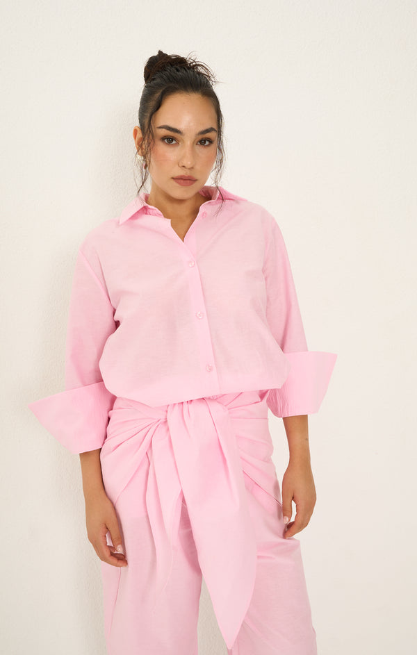Mare Şal Detay Takım - Pembe