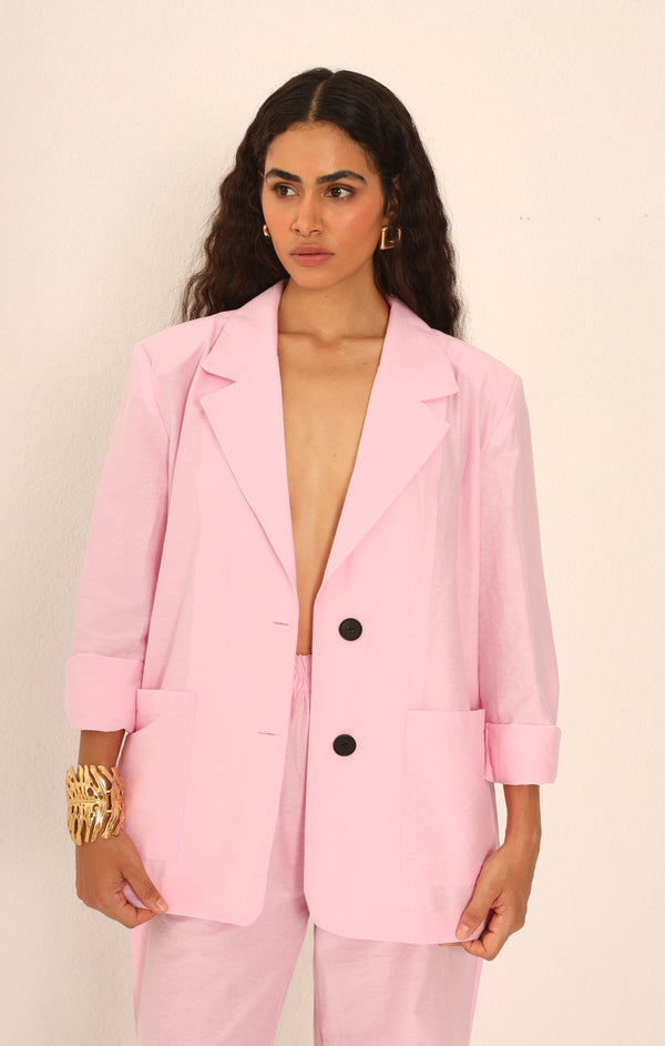 Milano Ceketli Takım - Pembe