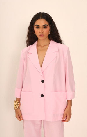 Milano Ceketli Takım - Pembe