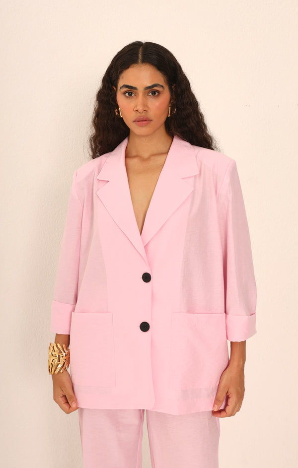 Milano Ceketli Takım - Pembe